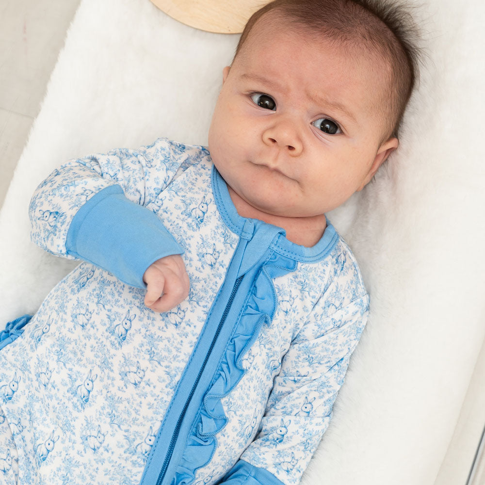 Bamboo Ruffle Convertible Footie - Multiple Designs/Sizes