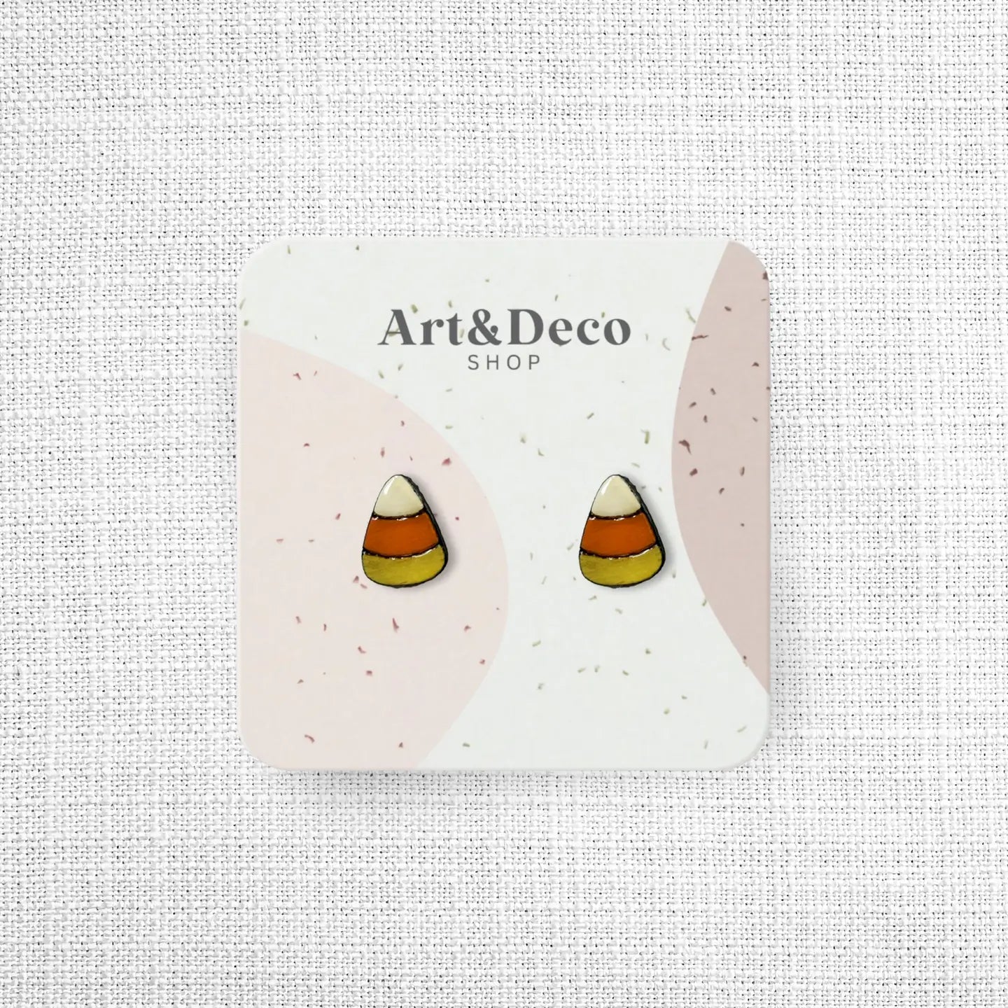 Candy Corn Halloween Stud Earrings