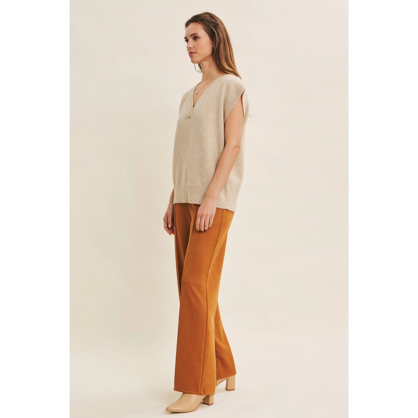 Recycled Blend Oversized Sweater Vest