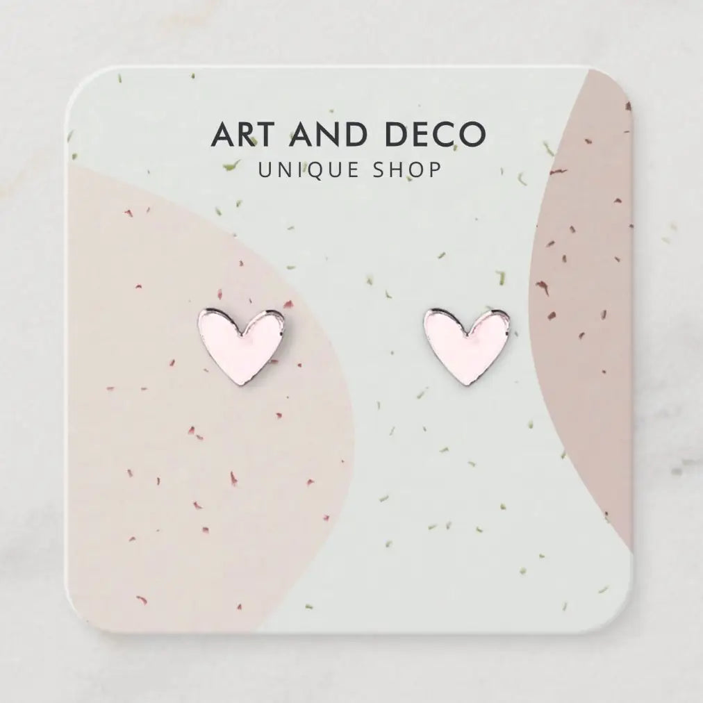 Heart Stud Earrings - Multiple Colors