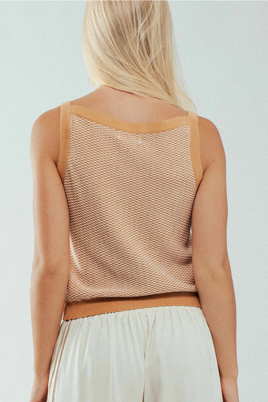 Honeycomb Knit Cotton Top