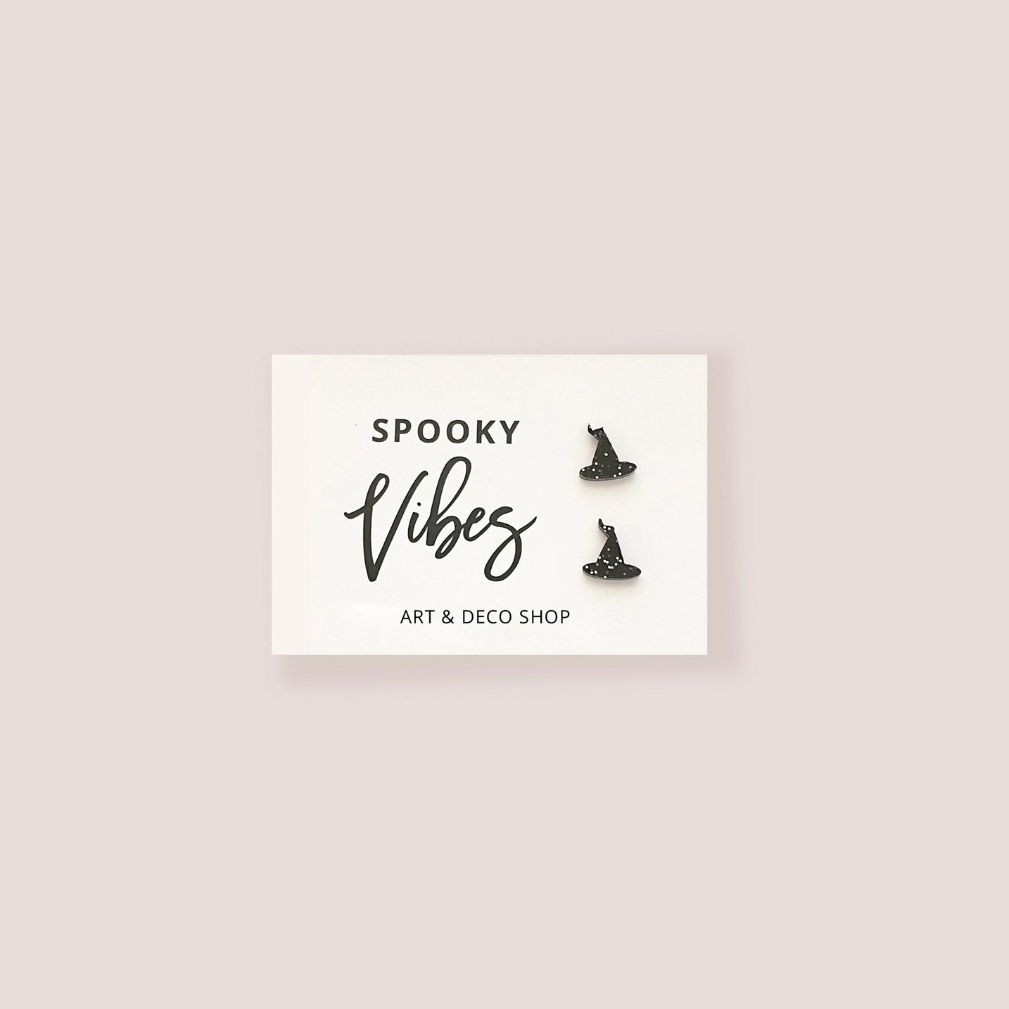 Glittery Witch Hat Earrings
