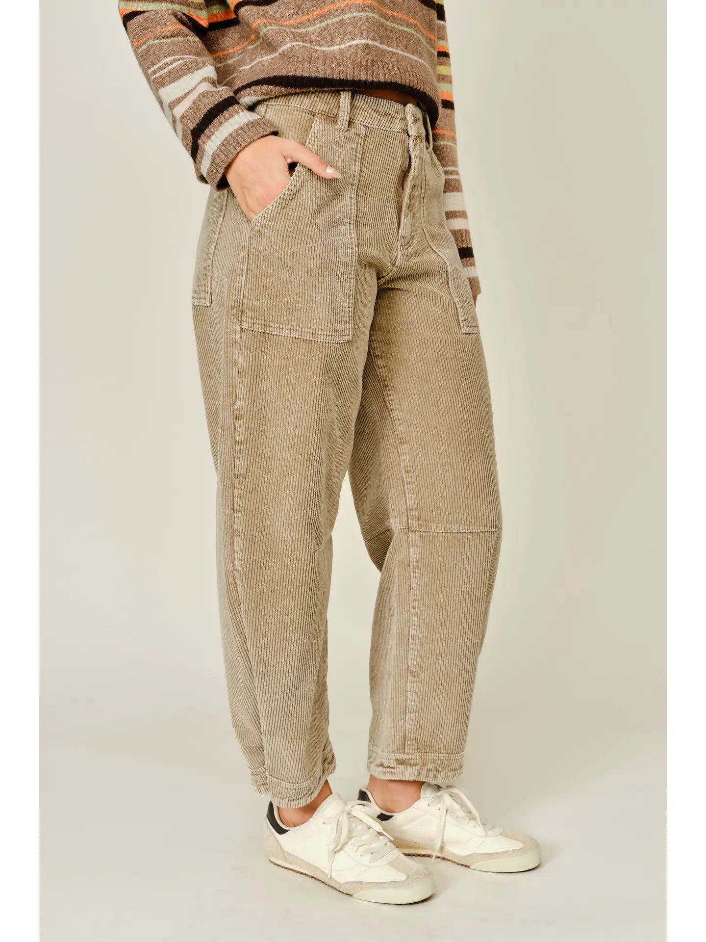 Corduroy Relax Fit Barrel Pants