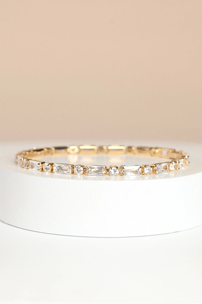 Glimmer Floret Diamond Tennis Bracelet, Delicate Design