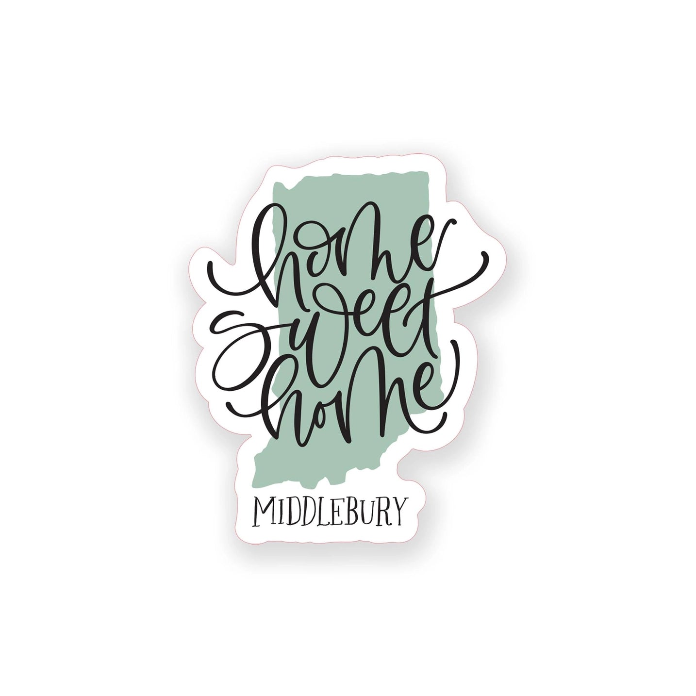 State of IN + Middlebury Sticker