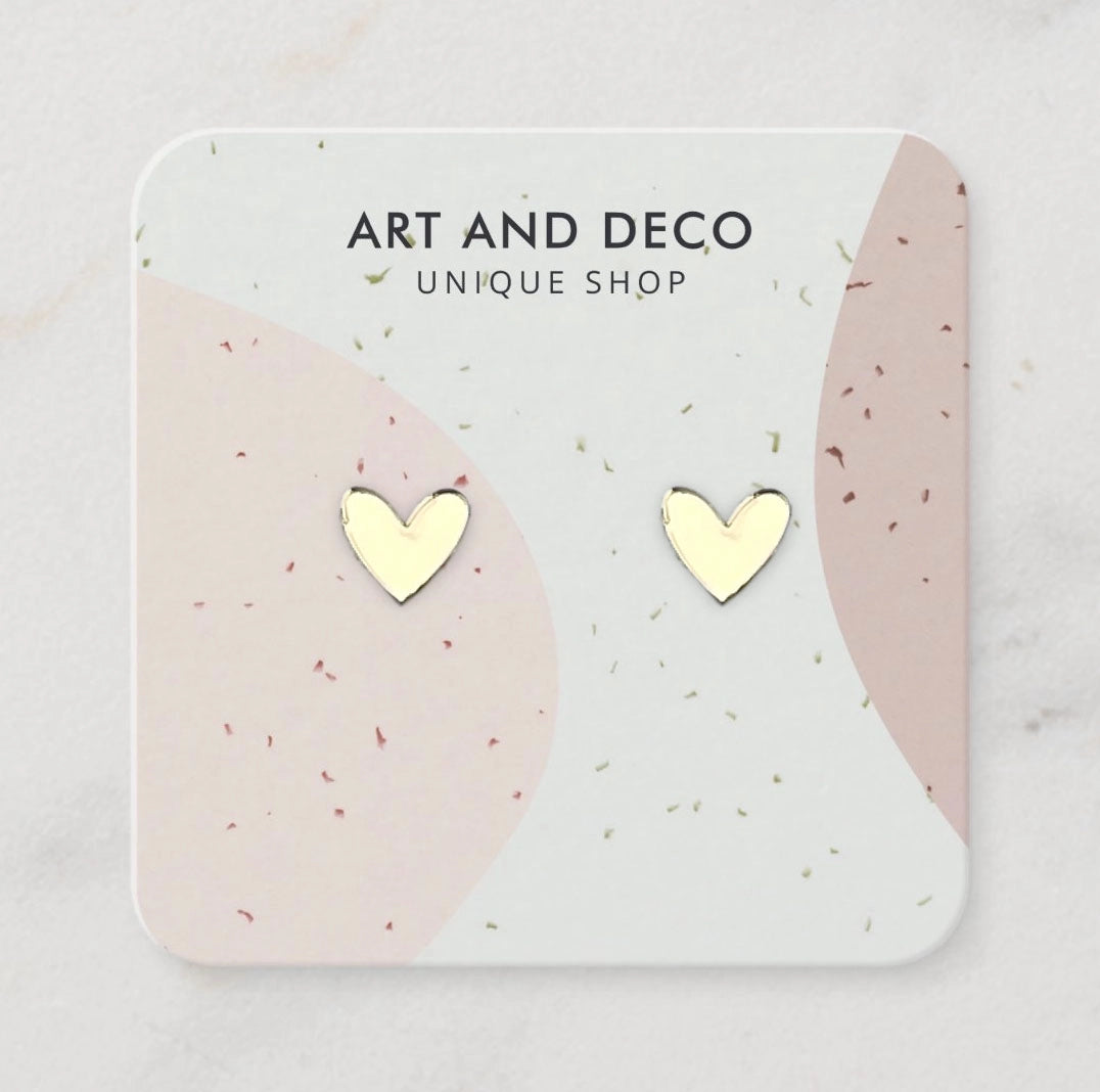 Heart Stud Earrings - Multiple Colors