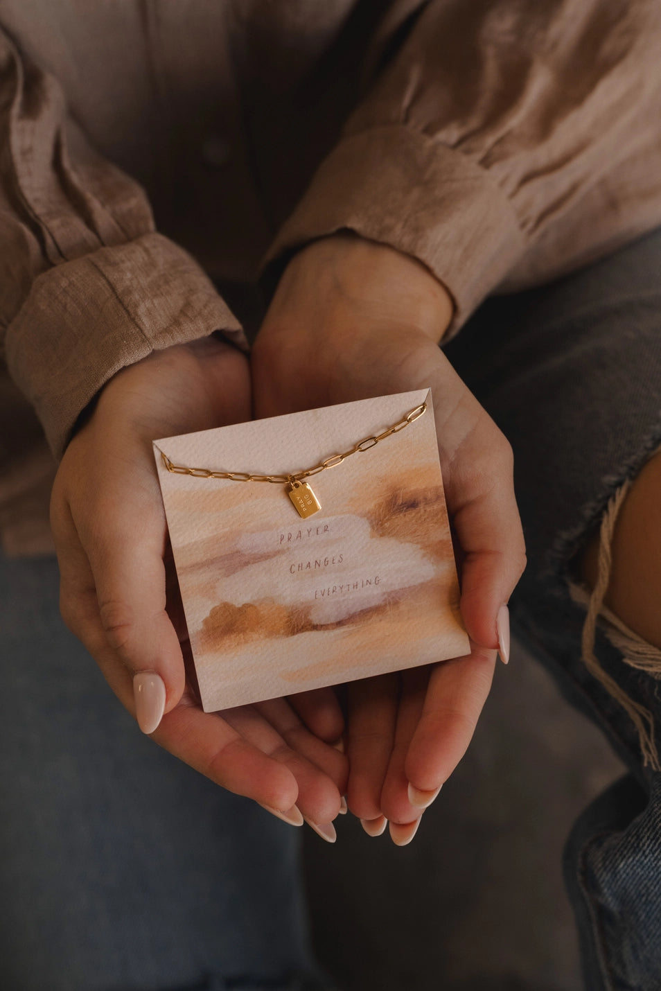 Pray Big Tag Necklace