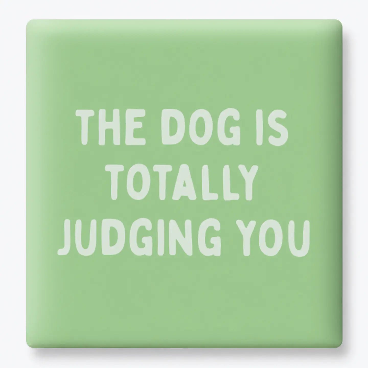 The Dog Is Totally Judging You - Funny Quote Magnet