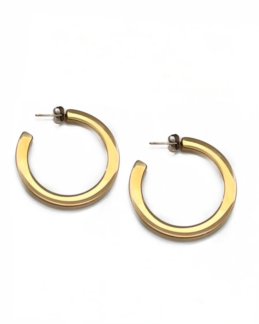 Gold Eilish Everyday Hoops - Large