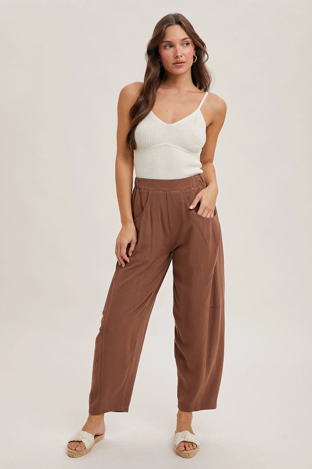 Relaxed Barrel Pants with Pockets | Coco