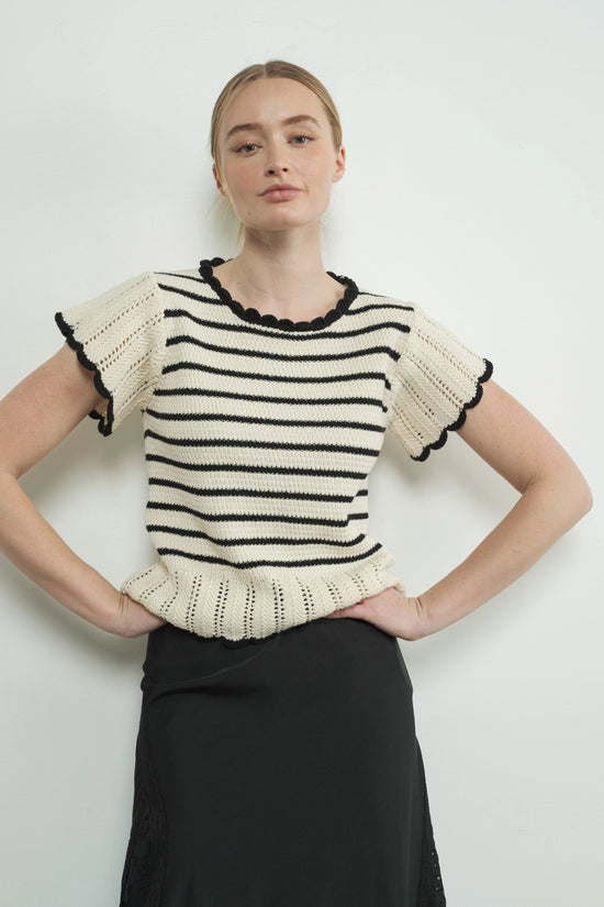 Striped Crochet Sweater
