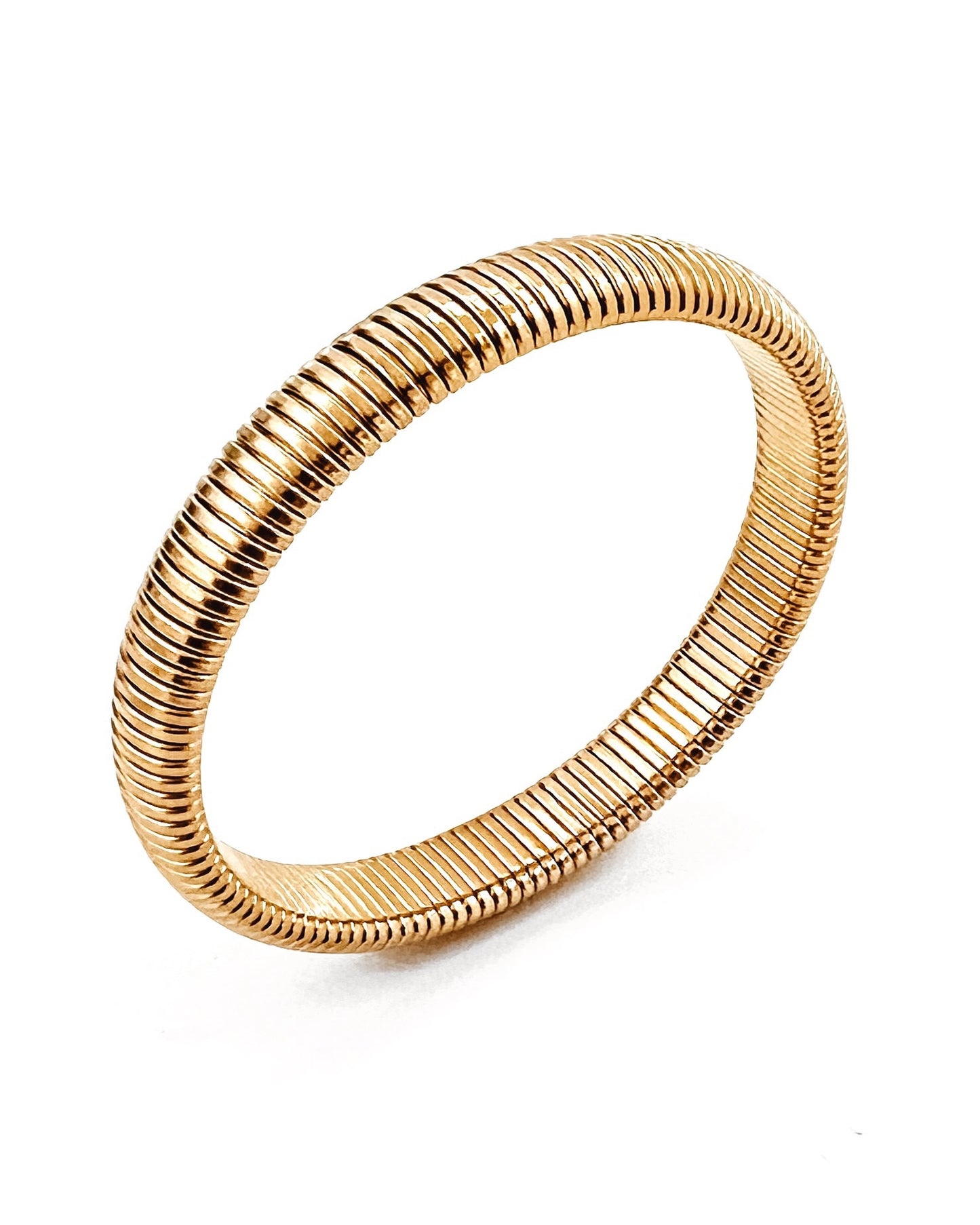 Load image into Gallery viewer, Baia Thin Coil Gold Bangle
