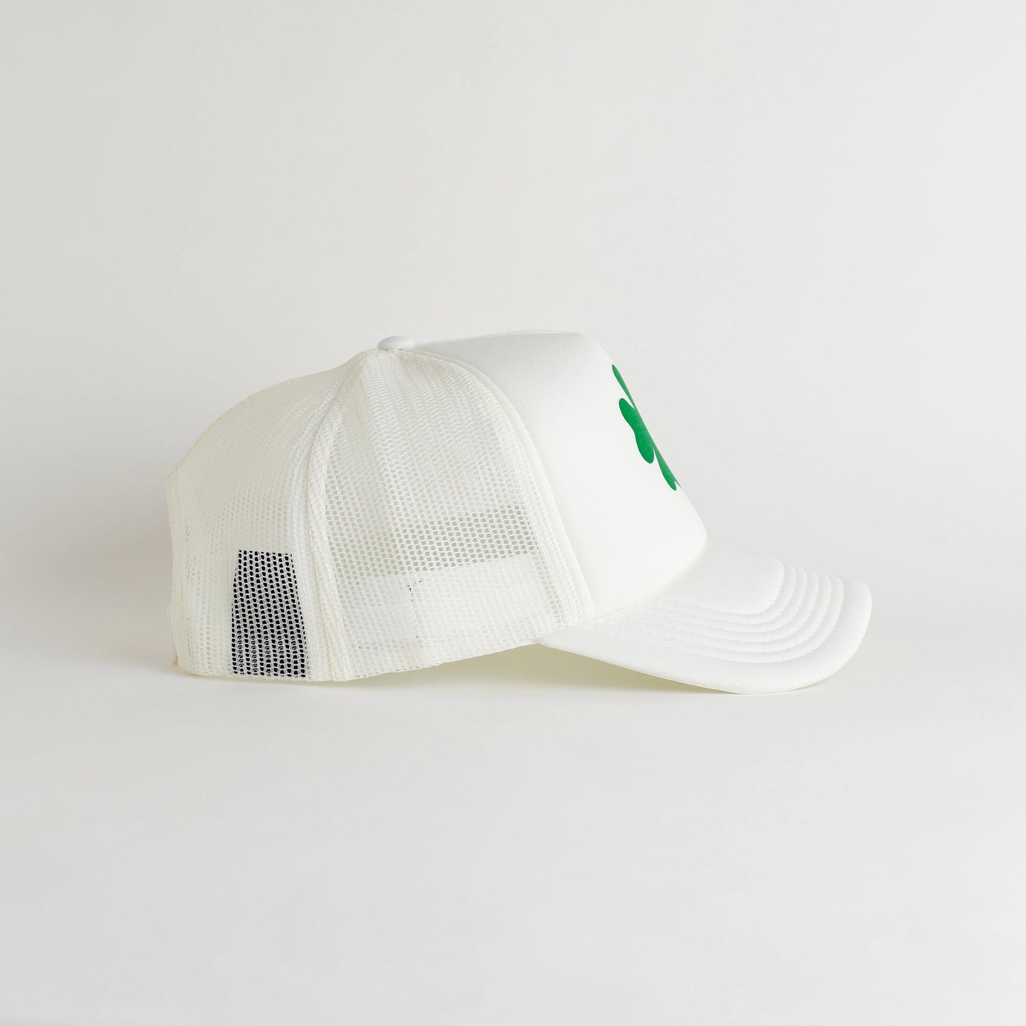 Load image into Gallery viewer, Four Leaf Clover Snow Trucker Hat
