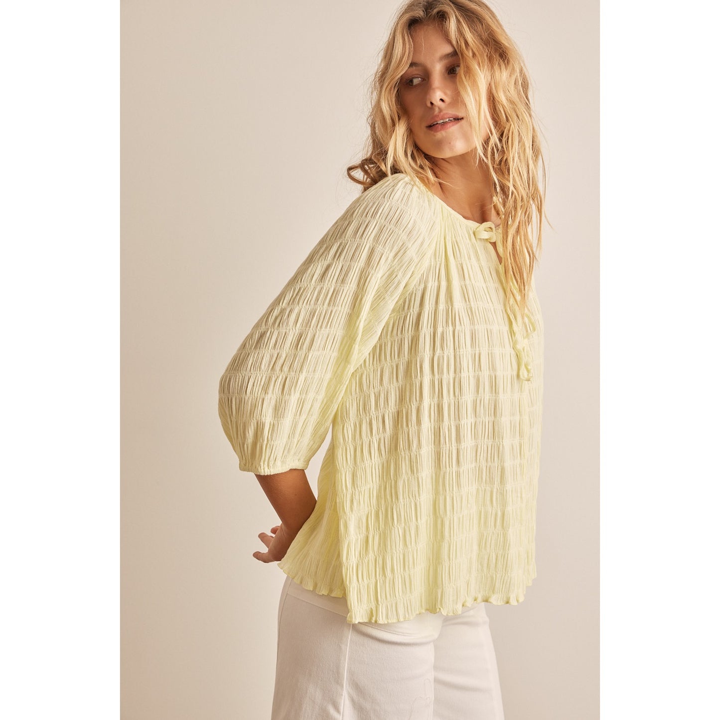Loose Fit Textured Blouse | Lemonade