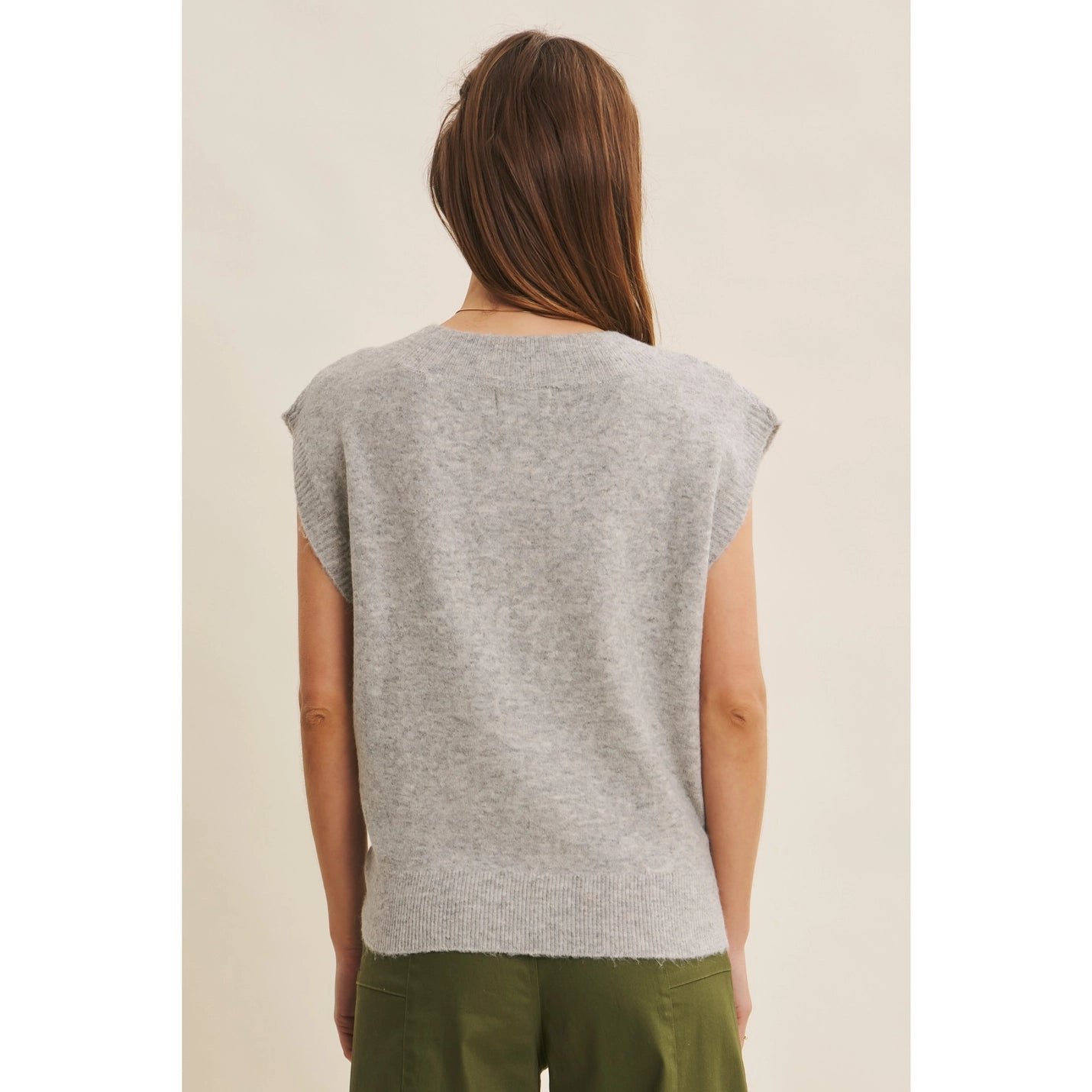 Recycled Blend Oversized Sweater Vest