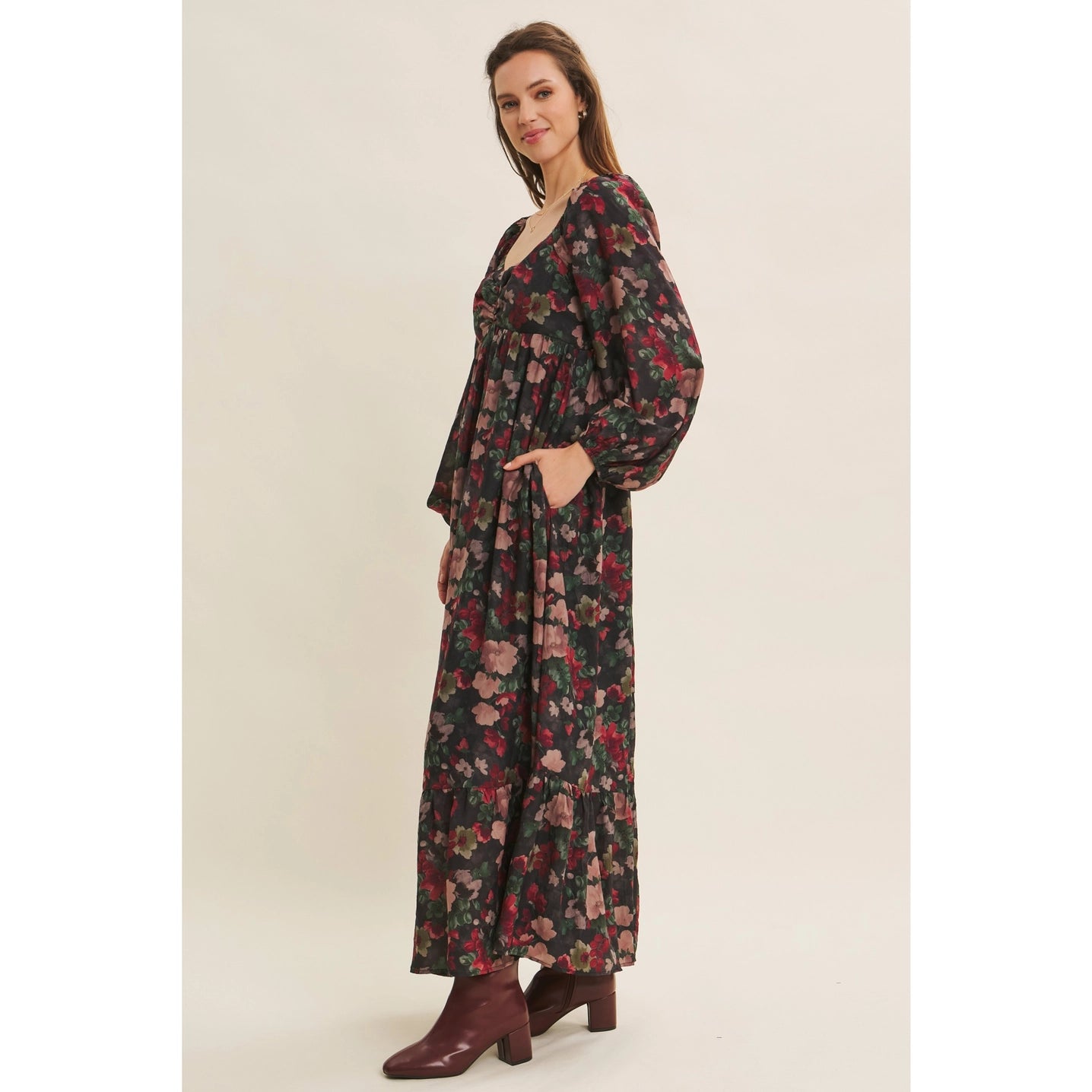 Love Letter To Autumn Floral Maxi Dress