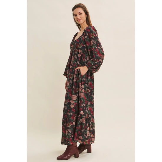 Love Letter To Autumn Floral Maxi Dress