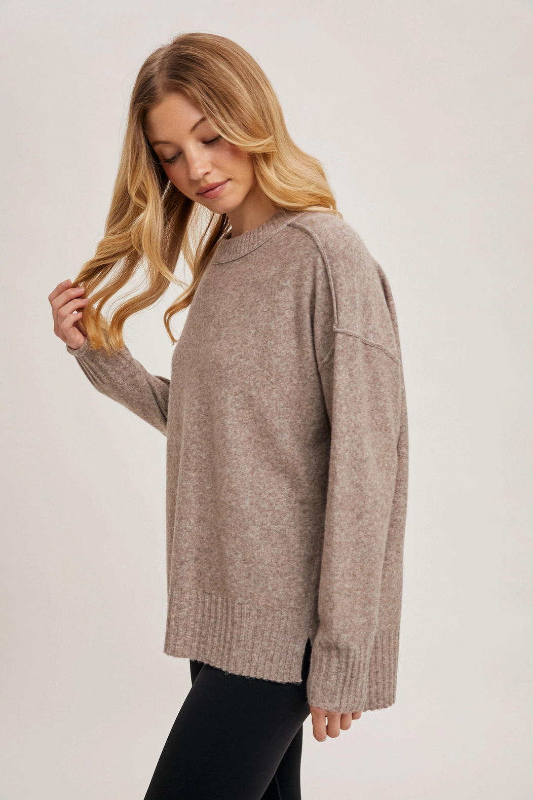 Knit Sweater Pullover | Latte