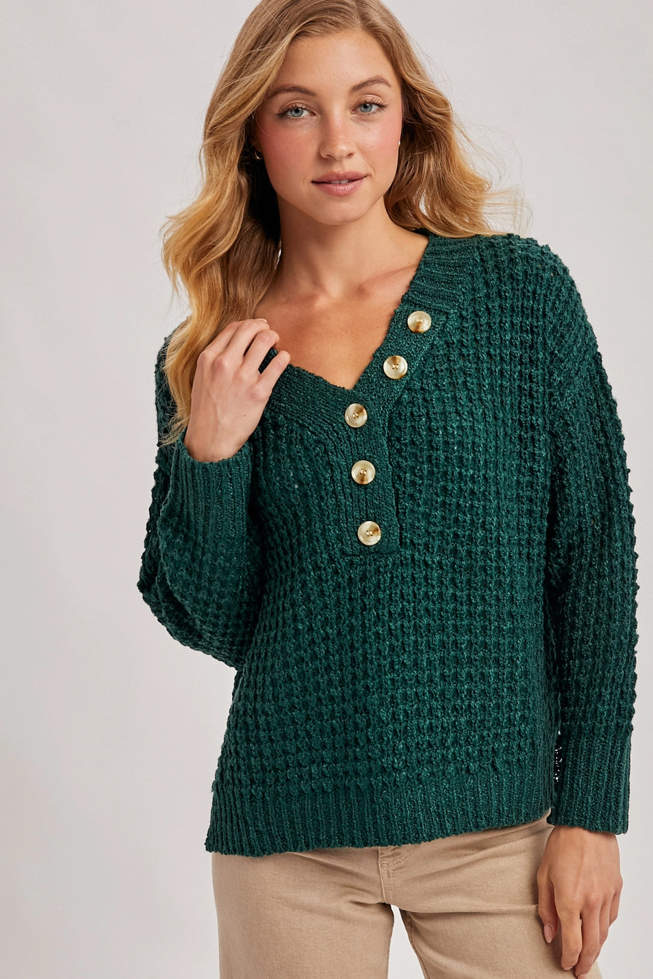 Thermal Henley Top | Evergreen