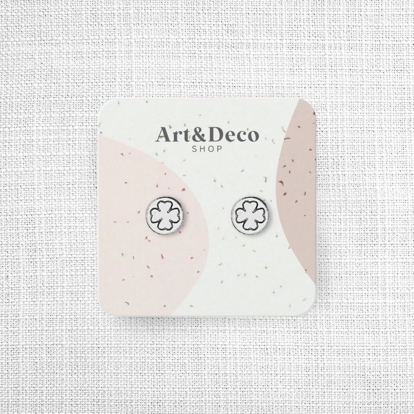 Clover Stud Earrings - Multiple Colors