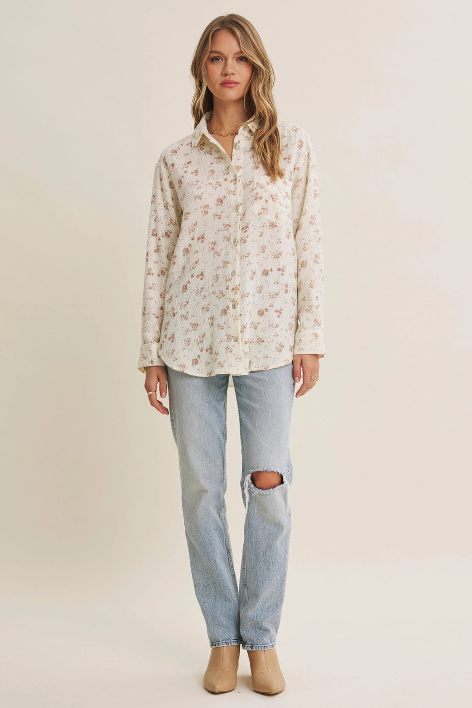Floral Cotton Gauze Shirt | Multiple Colors