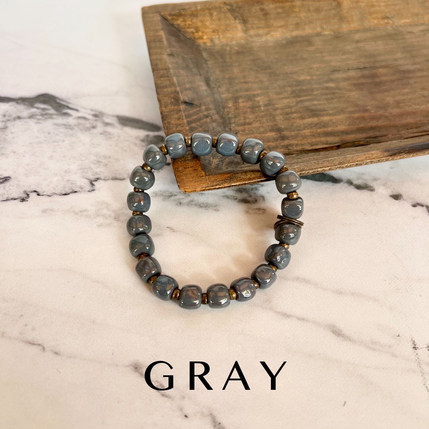 *Square Beaded Bèl Kòz Bracelets
