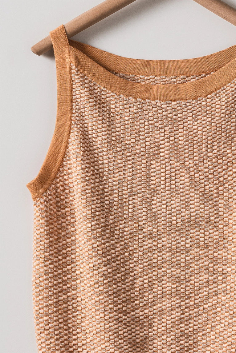Honeycomb Knit Cotton Top
