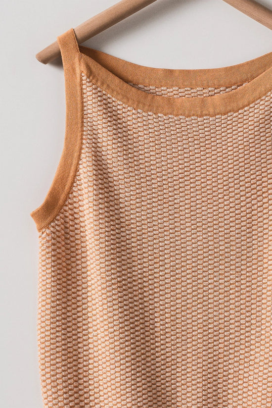 Honeycomb Knit Cotton Top