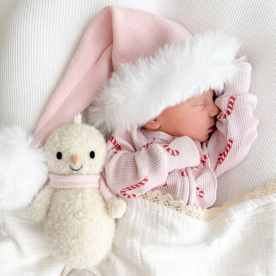 Baby Snowman | Blush Scarf