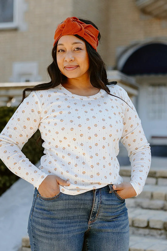 Long Sleeve Scoop Neck Tee - Yarrow