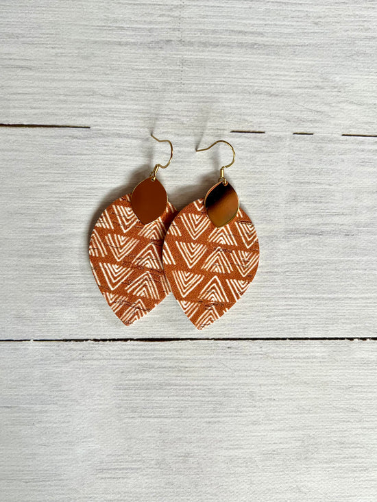 Cora Leather Earrings - Gold Plated Hardware - Multiple Colors Available