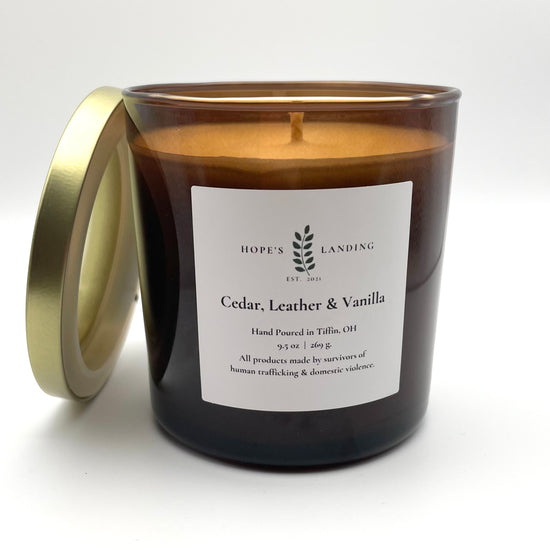 Cedar, Leather & Vanilla Candle - Multiple Sizes Available