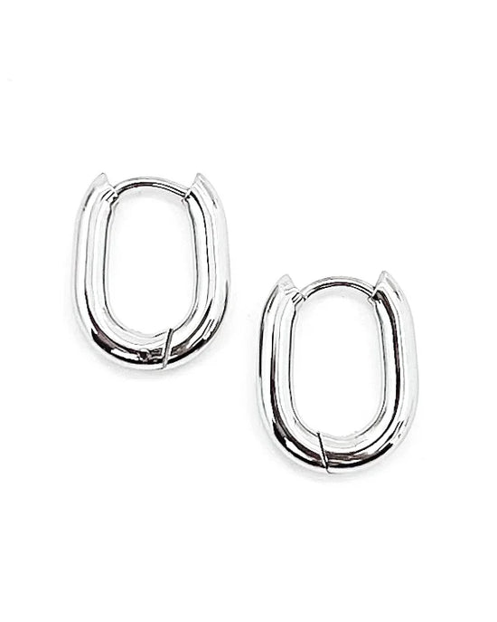 Elisa Silver Huggie Earring