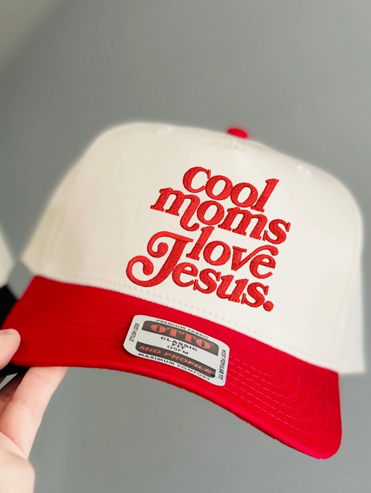 Cool Moms Love Jesus Embroidered Hat