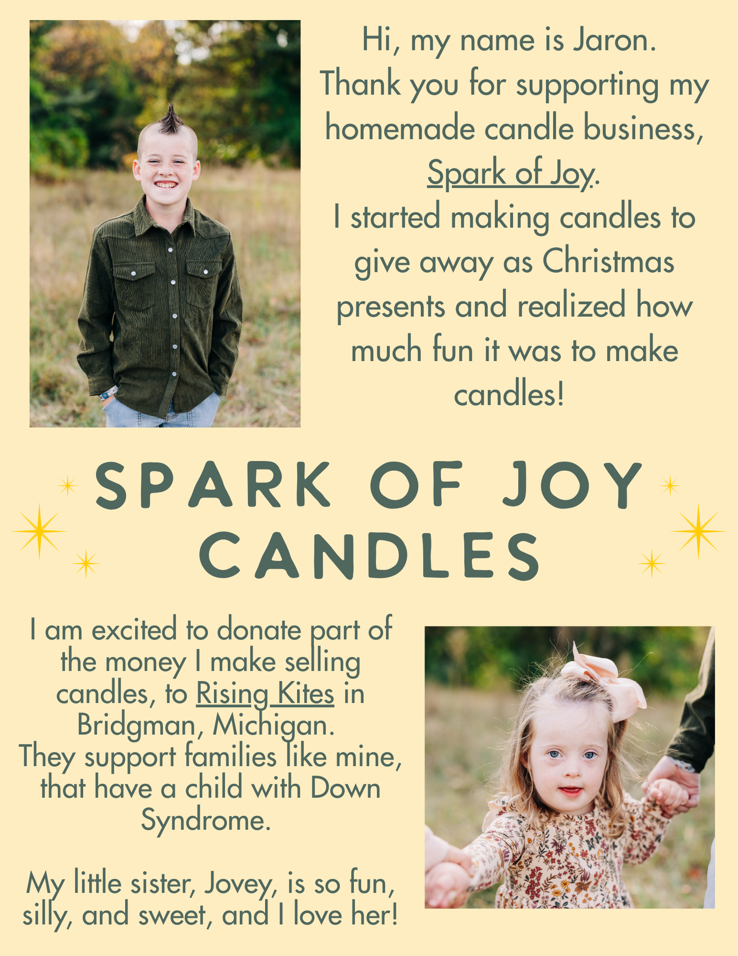 Spark of Joy Homemade Candles - Variety of Sizes/Scents