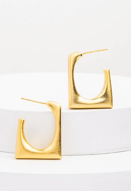 Geometric Hoops - Gold