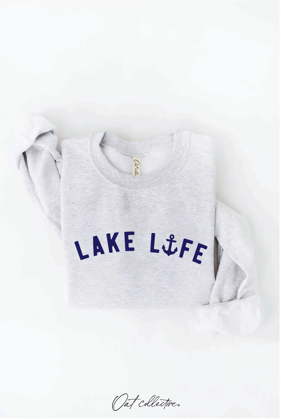 Lake Life Graphic Sweatshirt - Heather White