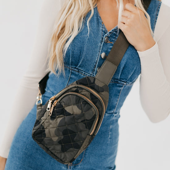 Pinelope Puffer Bum Bag | Camo