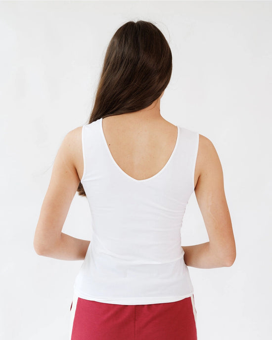 Reversible Neckline Basic Layering Tank Top - Multiple Colors