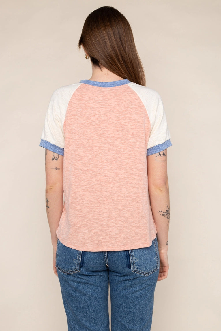 Color Blocked Ringer Tee