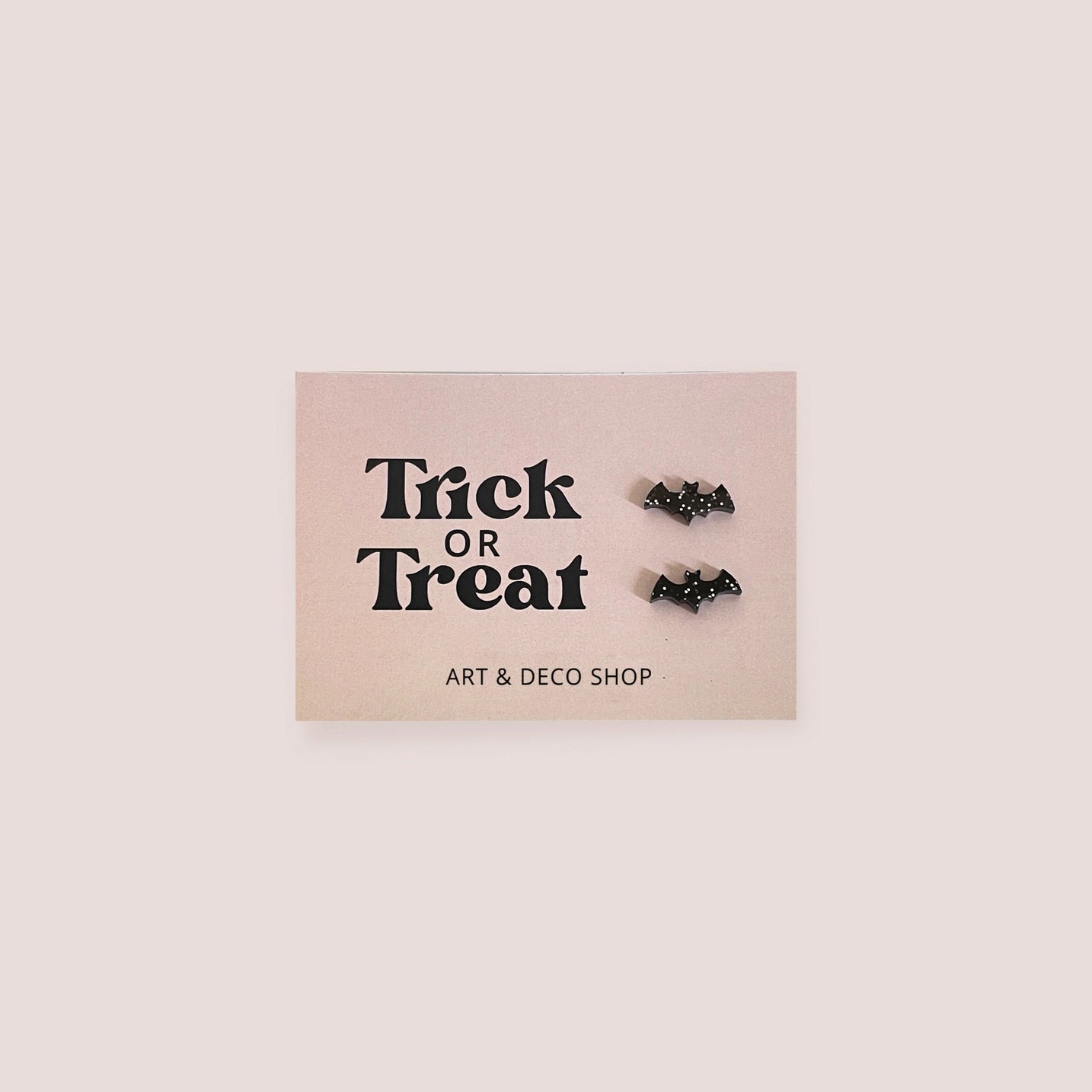 Glittery Bat Stud Earrings