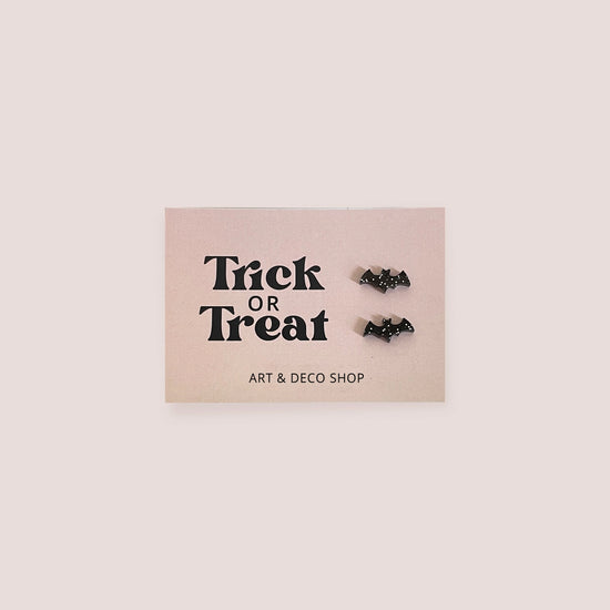 Glittery Bat Stud Earrings