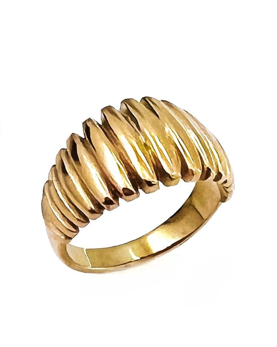 Load image into Gallery viewer, Roark Gold Textured Ring - Size 7 &amp;amp; 8
