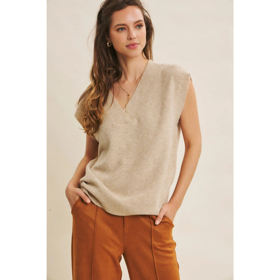 Recycled Blend Oversized Sweater Vest