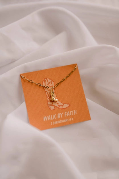 Walk By Faith Charm Necklace