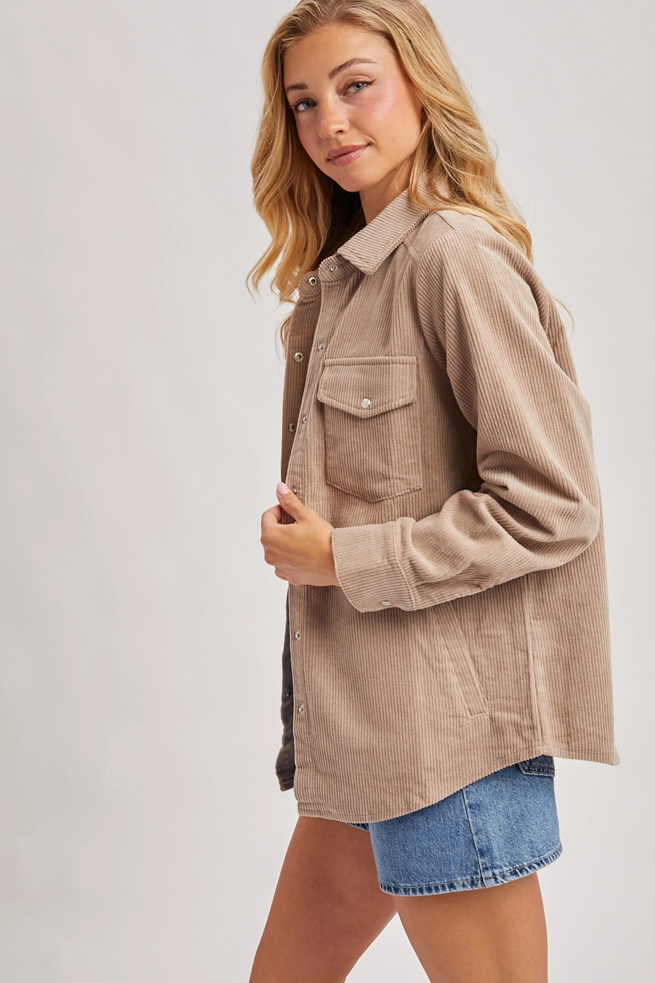 Corduroy Button Down Shacket