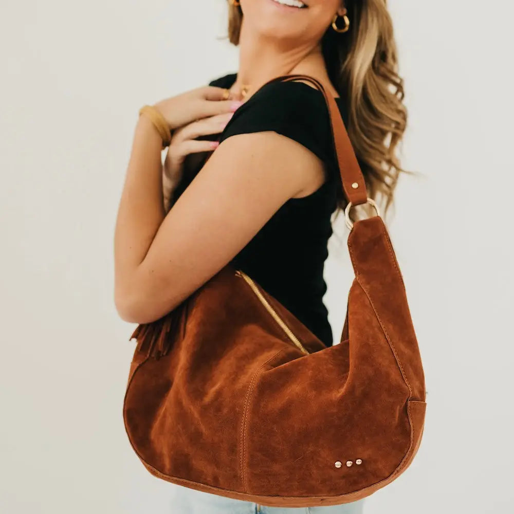 Hazel Hobo Shoulder Bag with Tassel