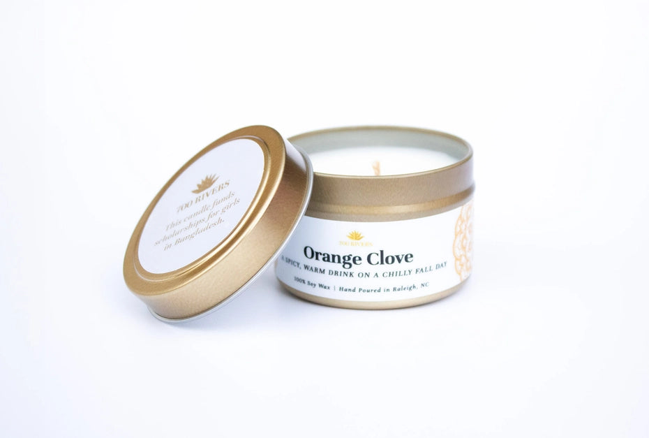 Orange Clove Tin Candle