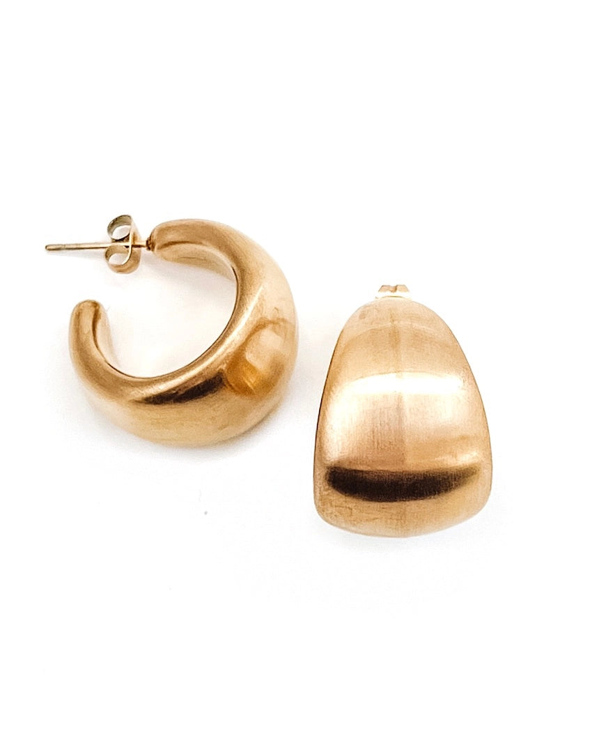 Enoch Matte Gold Earrings