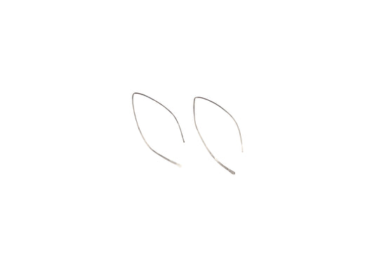 Qasioun Mini-Threader Silver Earrings